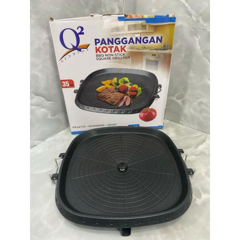 Panggangan kotak Q2 8135 / Wajan Anti Lengket Pemanggang Serbaguna