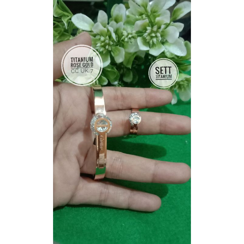 gelang titanium,gelang set cincin