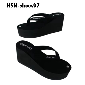 HSN Sandal Wedges wanita Spon Jepit Tinggi 9 CM