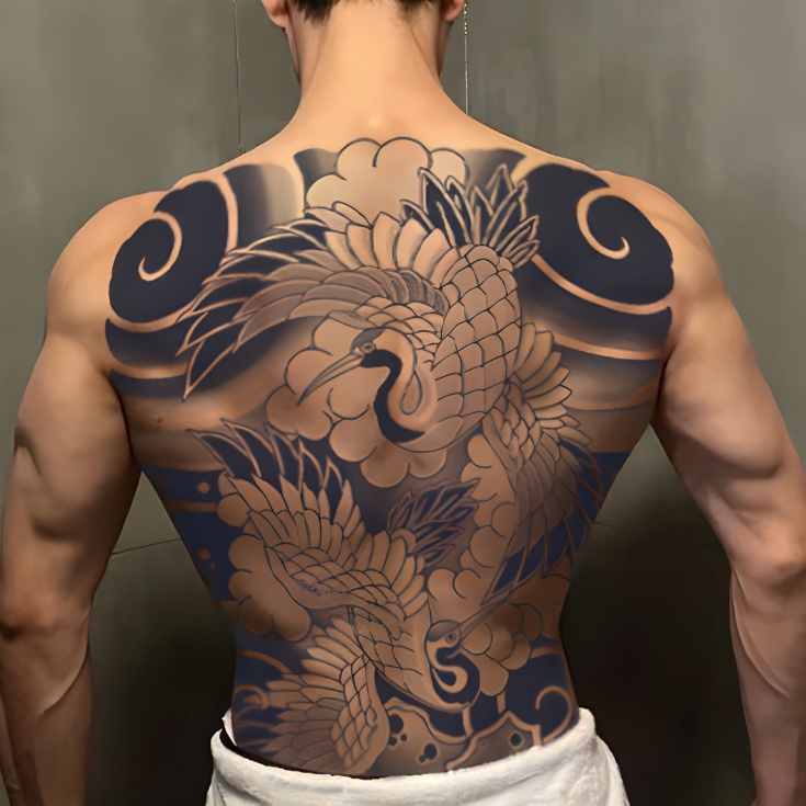 ART N65H MOT PREMIUM Full Punggung Tato semi permanent tahan lama tatto Temporary temporer stiker se