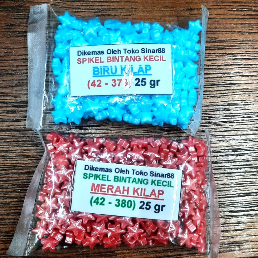 

Spikel Hiasan Kue Bintang Kilap 25gr