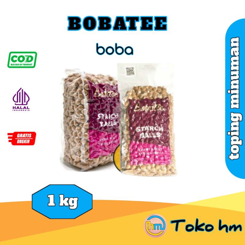 

BOBATEE TAPIOCA PEARL BOBA KEKINIAN MINUMAN VIRAL TOPPING BOBA KEMASAN 1KG