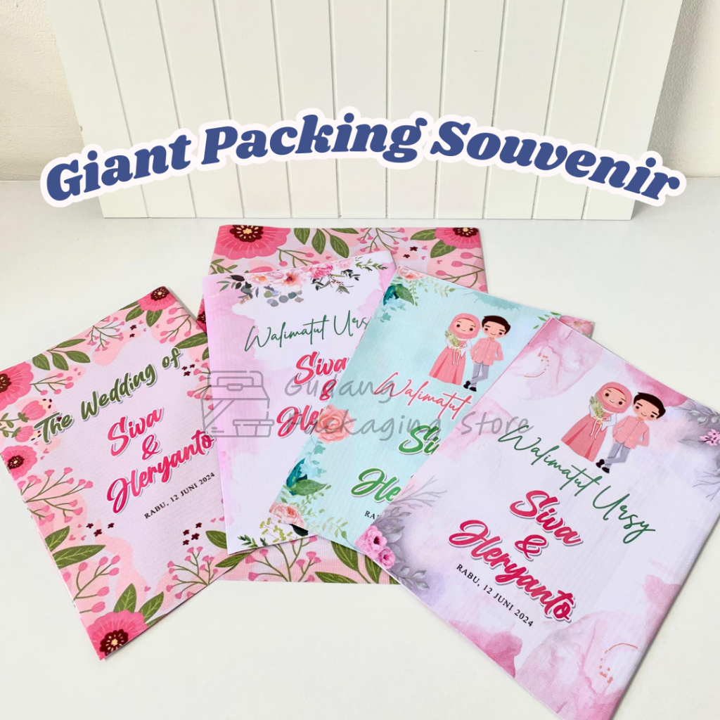 Giant Packing Souvenir wedding/Kemasan untuk souvenir/Giant spanduk custom