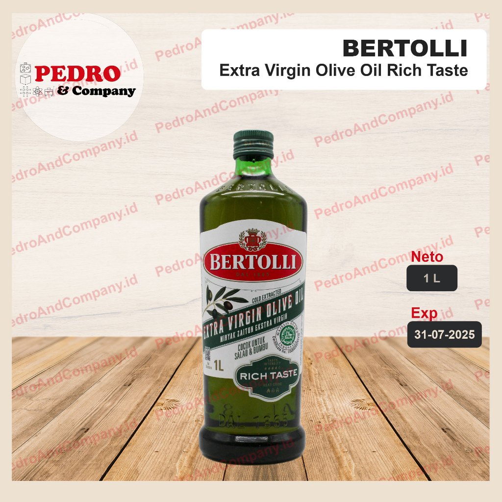 

Bertolli - Extra virgin olive oil 1 Liter - minyak zaitun 1L untuk masak dan minum salad