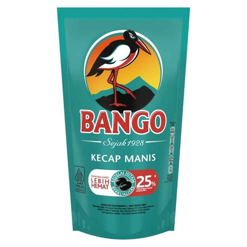 

Bango kecap manis kemasan Refill 735ml/1000gr