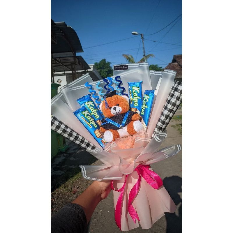 

Buket boneka wisuda murah buat cewek boneka bunga snack