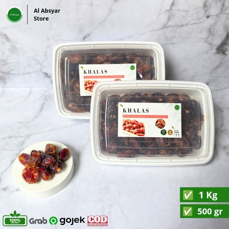 

Kurma Khalas 1 kg kurma Sa'd Kurma Khalas Date Crown // Kurma Alif Kurma Oleh-Oleh Haji dan Umroh