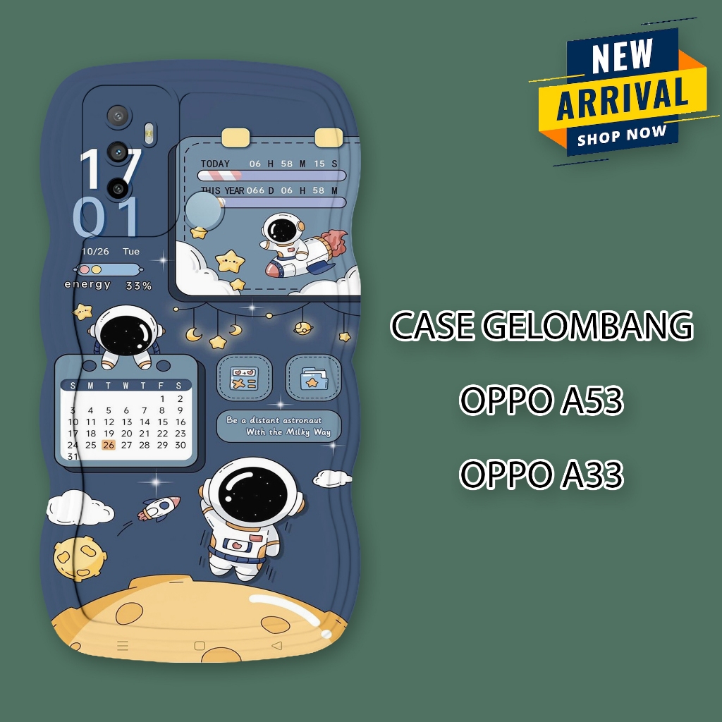 Soft Case GELOMBANG Hp Oppo A53 - Oppo A33 2020 -  Case Pro Camera - Fashion Case Motif ASTRONOT  - 