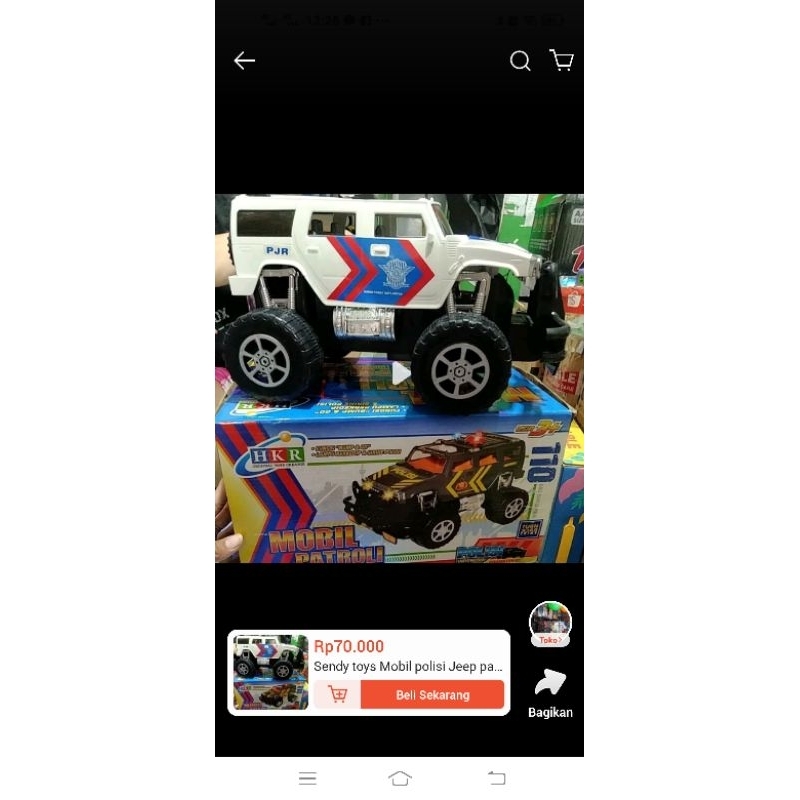 Sendy toys mobil patroli batere