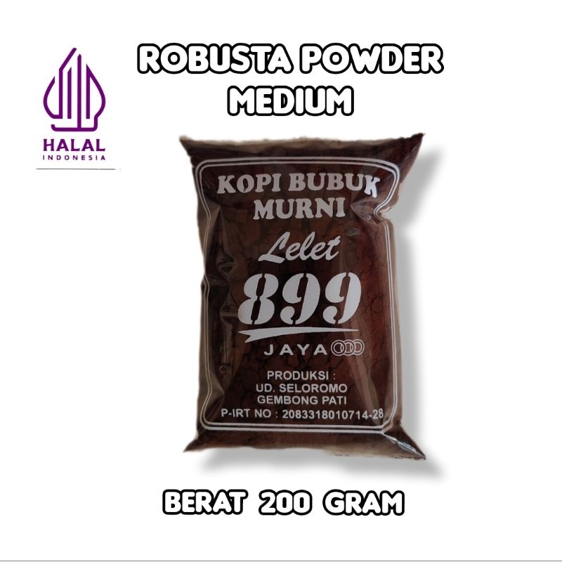 

kopi lelet 899 jaya robusta powder medium oleh oleh khas gembong 200 gr