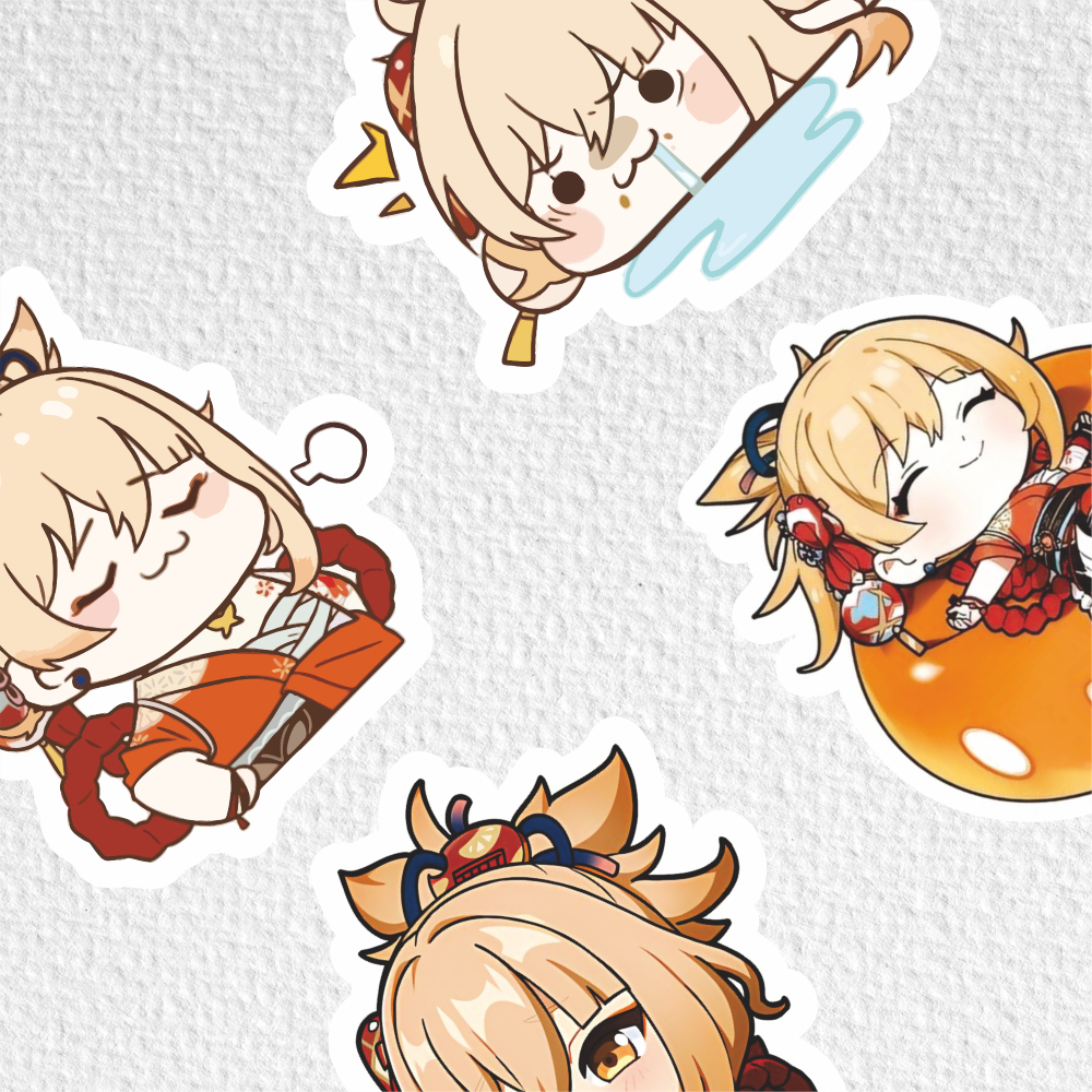 

[ VINYL & CHROMO 7 CM] cetak stiker Game/STIKER MURAH TEMA Ghensin impact [ YOIMIYA ]genshin impact game stiker/lucu /chibi
