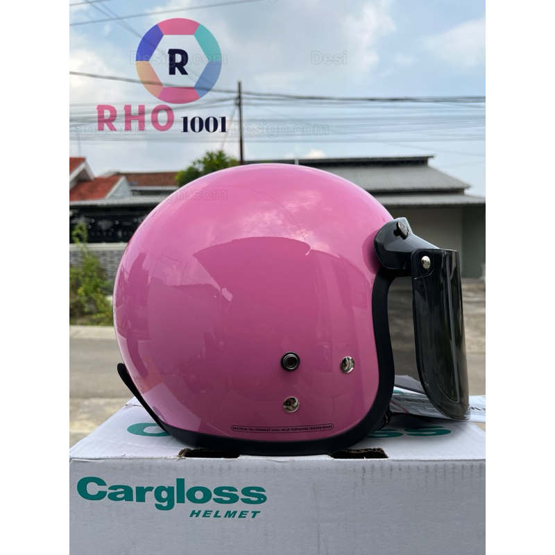 Helm Cargloss CFM Solid Original 100% Retro Half face Full Leher