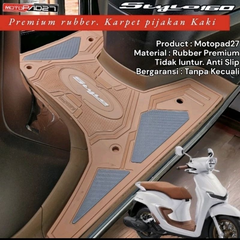 karpet motor Stylo 160 alas kaki honda STYLO 160 premium rubber