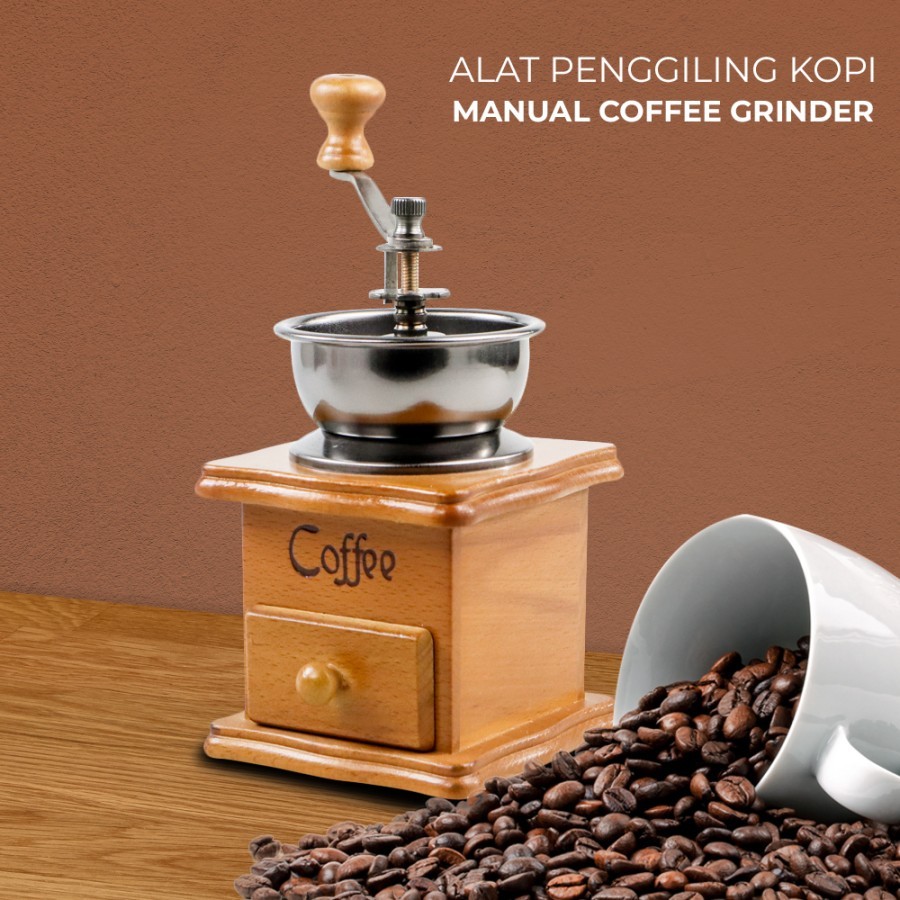 Alat Penggiling Kopi Manual Mrosaa 16290 - Warna Coklat