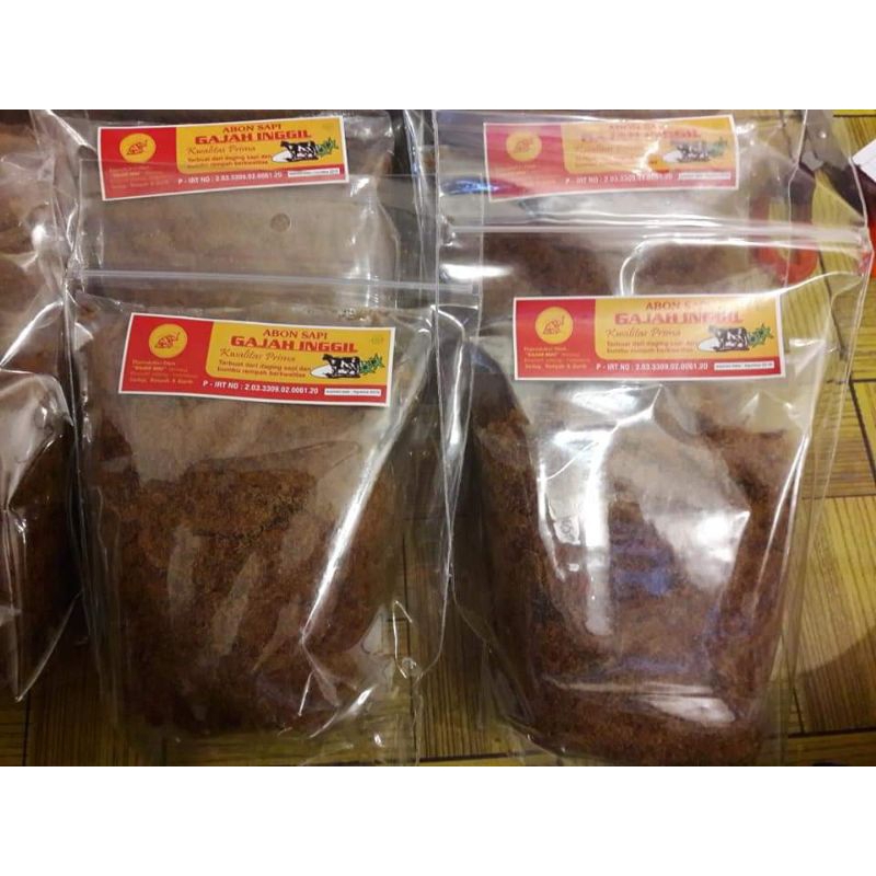 

Abon Sapi Cap Gajah Inggil Kemasan Pouch 250gr