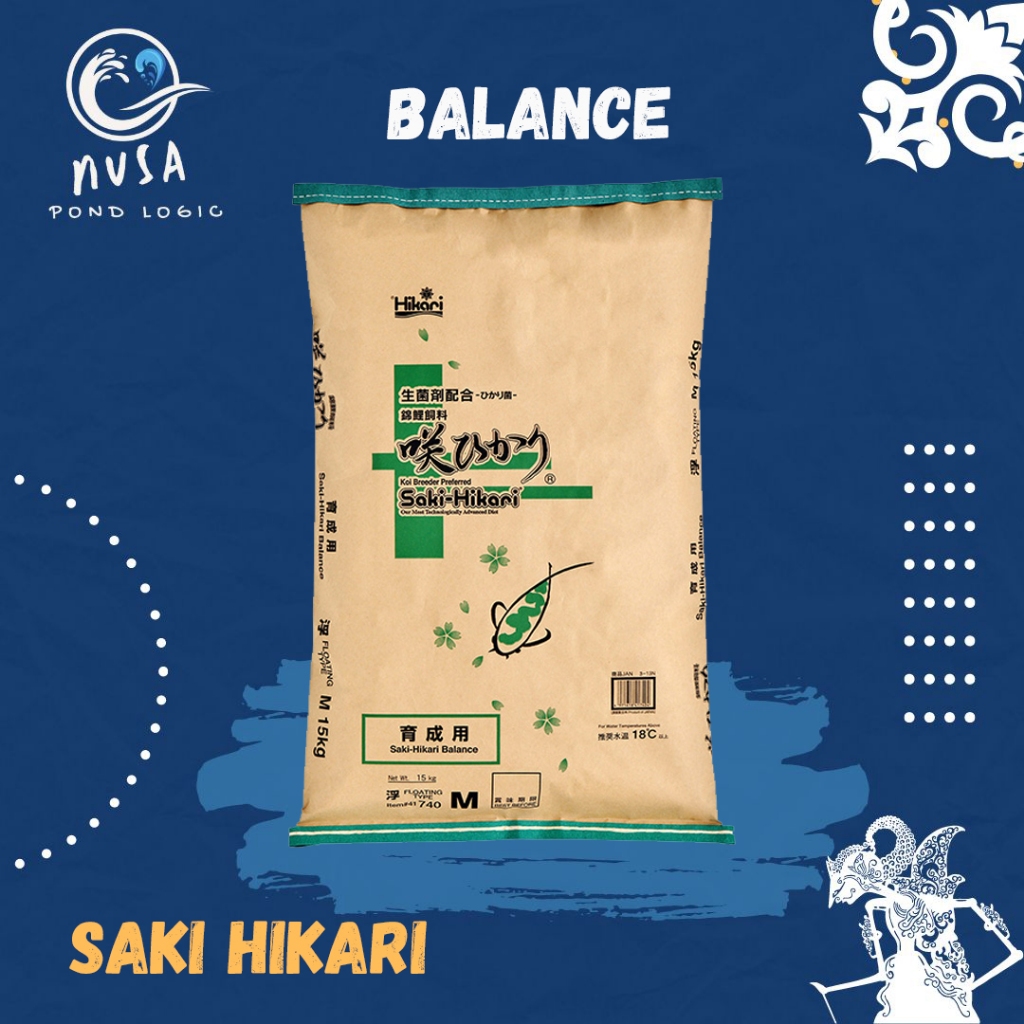Saki Hikari Balance Sinking Koi Food Pelet Koi Original Japan 20Kg