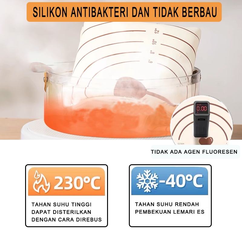 Ay00 Alas Adonan Silikon / Alas Adonan Kue Silikon / Alas Silikon Adonan / Alas Meja Silikon Tebal