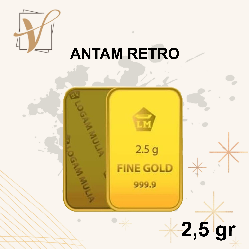 Logam Mulia Antam Retro Berdiri 2.5 gr