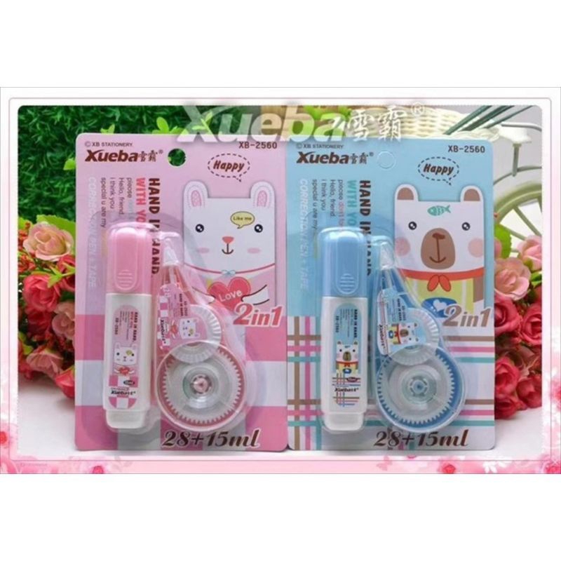 

CORRECTION TAPE 2560 2 in 1 1ROLL 28m + 1 FLUID 15ml