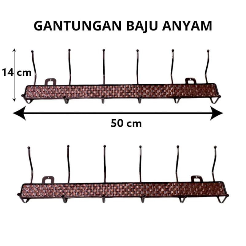 GANTUNGAN BAJU STAINLESS ANYAM/GANTUNGAN BAJU DINDING/GANTUNGAN BAJU STAINLESS/KAPSTOK