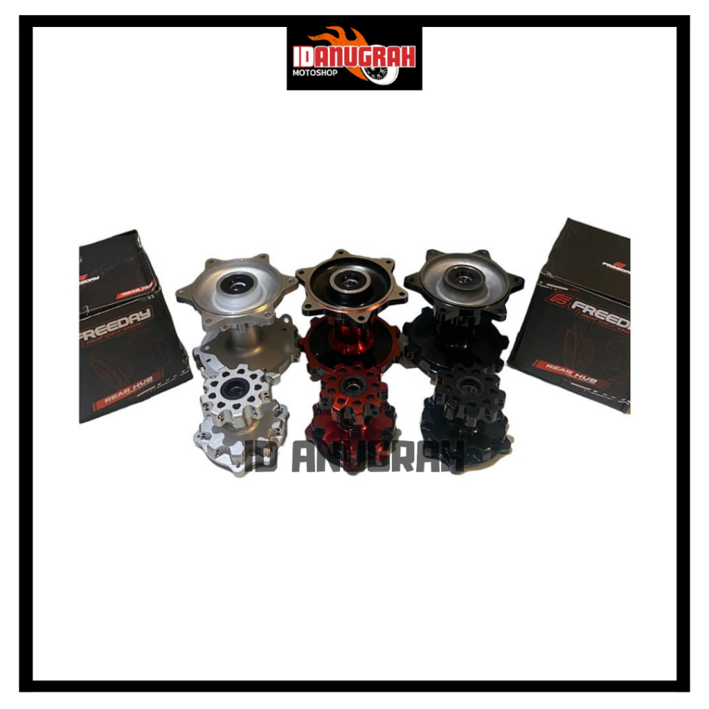 TROMOL CRF FREEDAY HOLE 36 MERAH HITAM SILVER