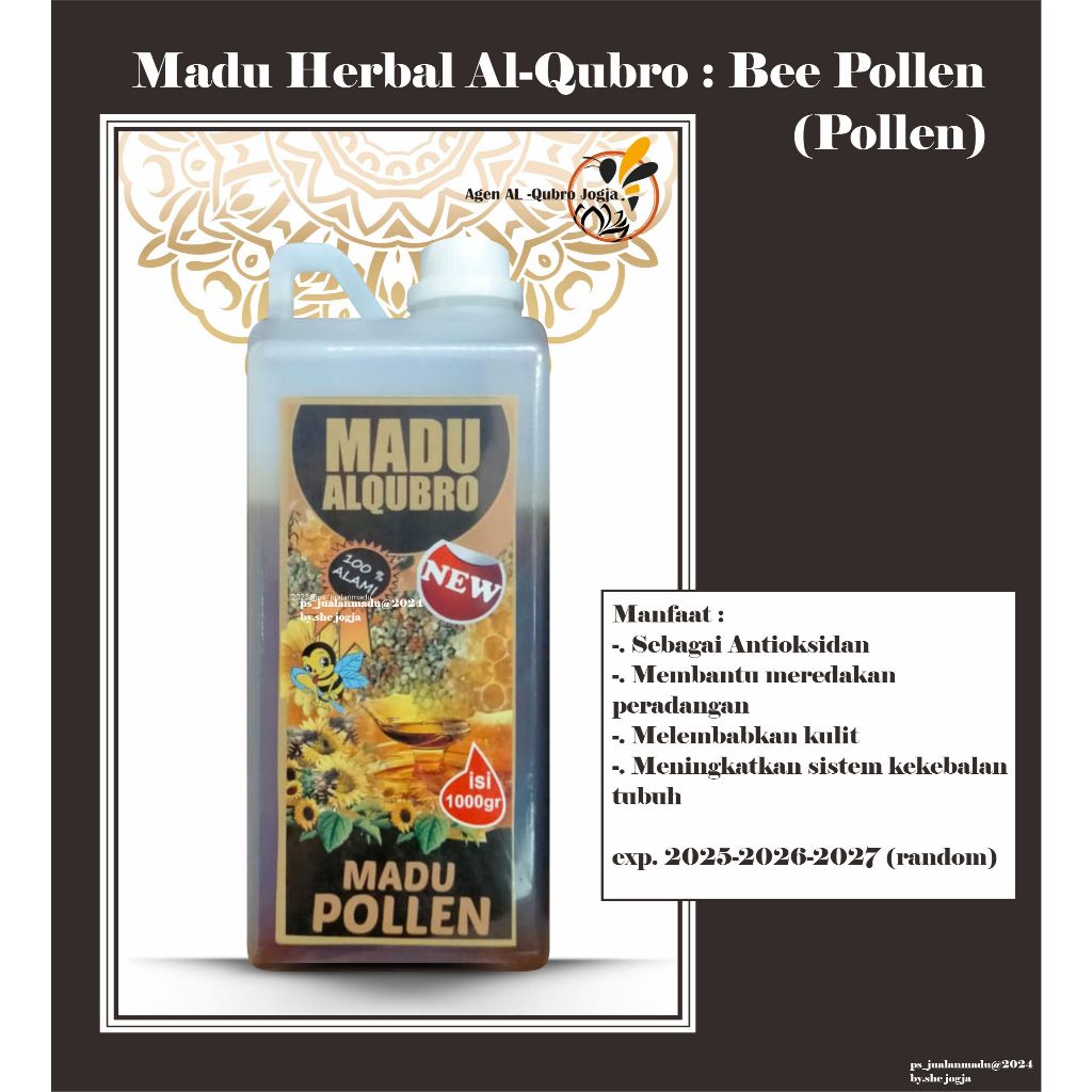 

Al Qubro madu pollen atau madu bee pollent 1 kg