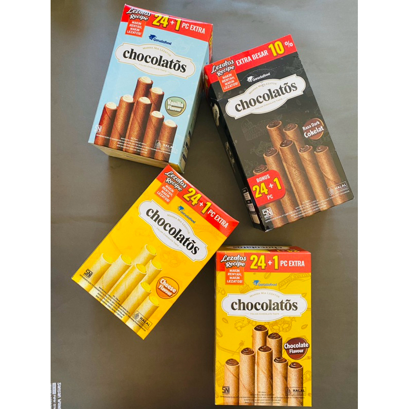 

Chocolatos Wafer 1000/Cemilan isi 24 pcs