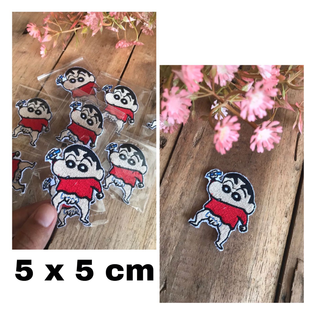 PATCH BORDIR KARAKTER SINCHAN | PATCH KARAKTER | EMBLEM | PATCH APLIKASI | BORDIR APLIKASI | DIJAHIT