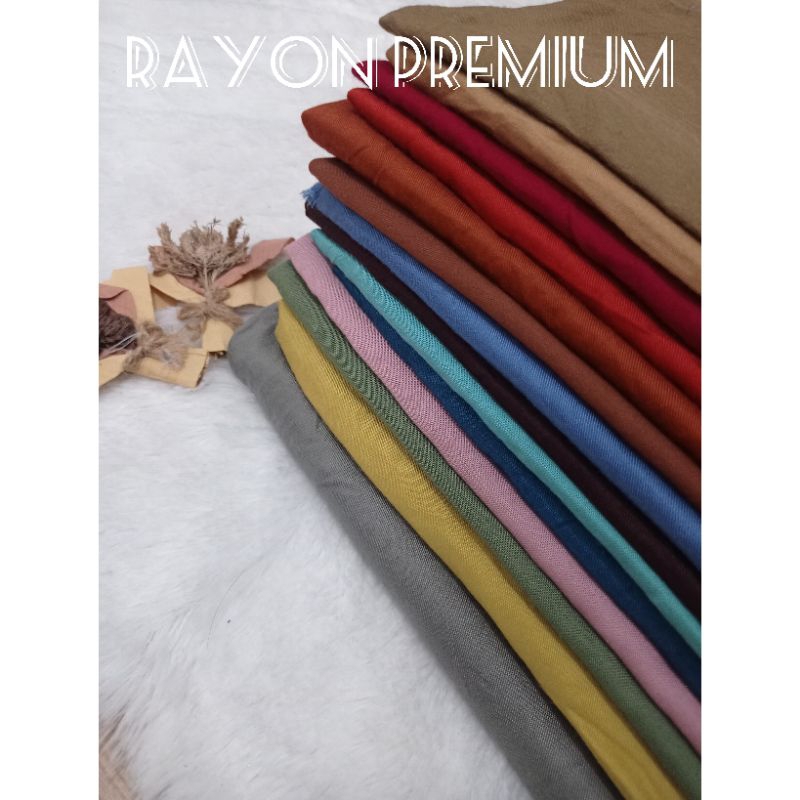 KAIN RAYON TWIL POLOS KILOAN MURAH