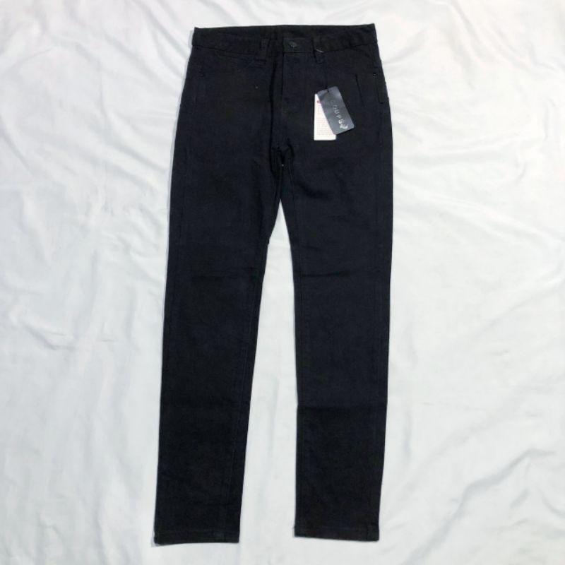 Size 27 Celana Panjang Longpants Jeans Coups Hitam Skinny  Second Preloved #CJ365