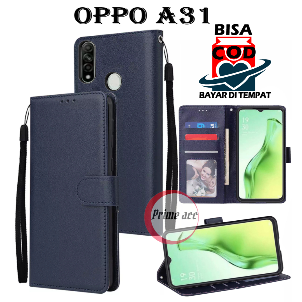 flip case OPPO A31 leather case casing dompet handphone