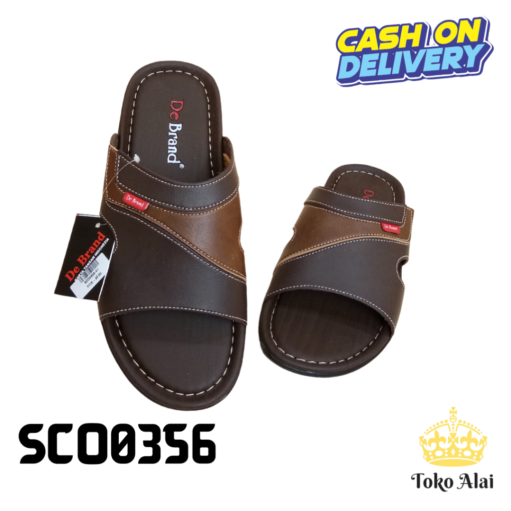 Sandal Pria Slide / Selop Santai DE BRAND Tesla 803 Size 40-43 SCO0356