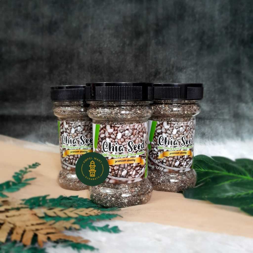 

Chia Seed 100gr PREMIUM QUALITY (Free Sendok Kecil) - Organic Food Chia Seeds