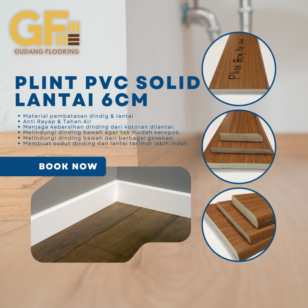 LIST PLINT LANTAI PVC SOLID 6cm