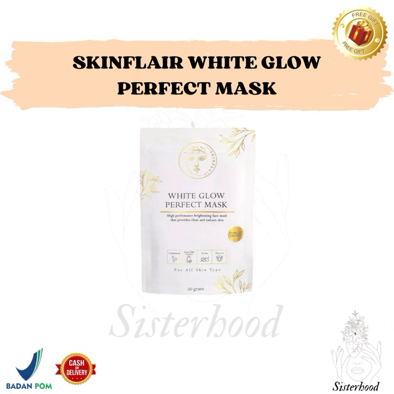 Skinflair White Glow Perfect Mask Powder Masker Whitening Glowing