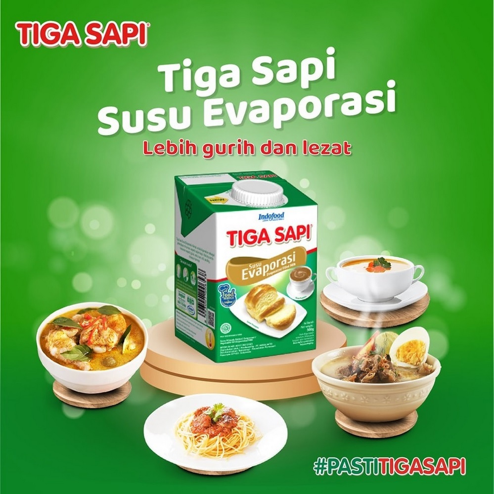 

TIGA SAPI Susu Evaporasi 500gr