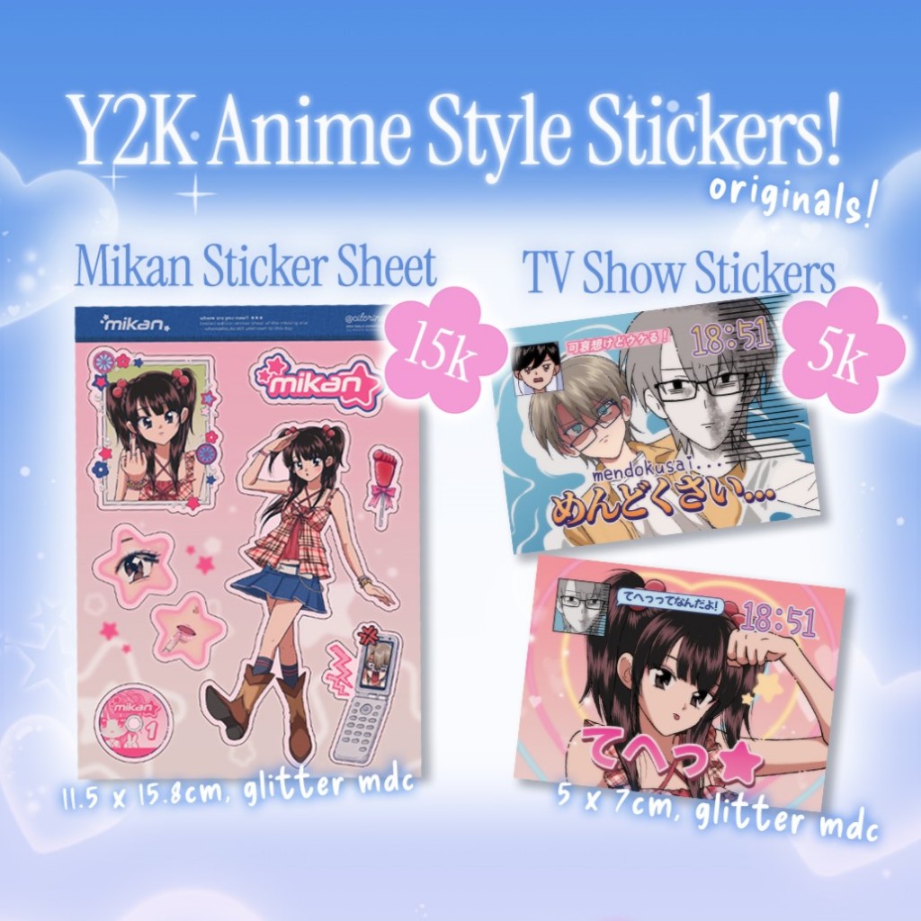 Y2K Anime Style Stickers!