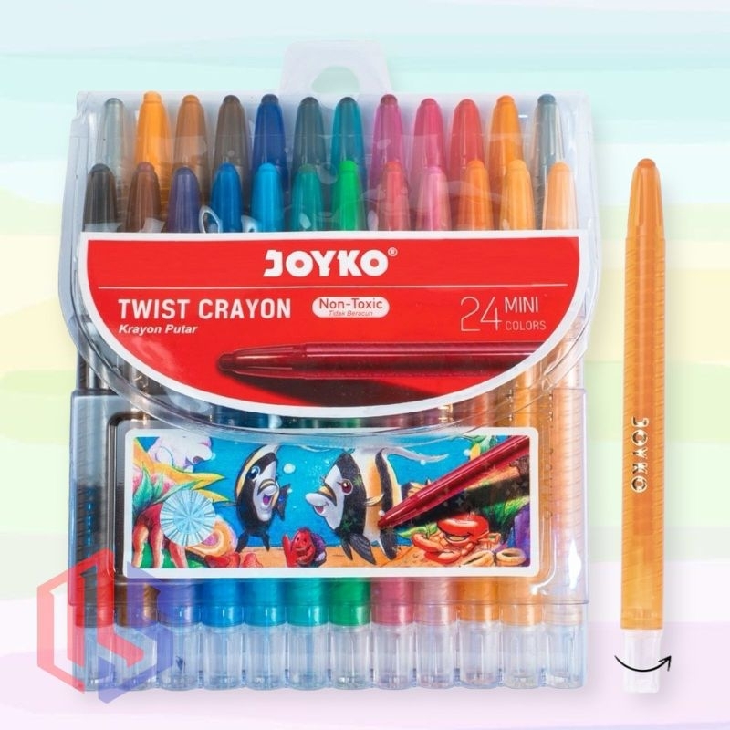 

Crayon Putar Joyko / Twist Crayon MINI 24 Warna TWCR-24