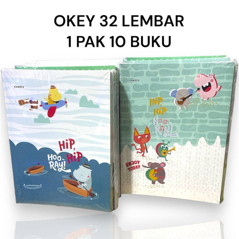 

(PROMO) Buku Tulis Okey 32 Lembar 1 Pak Isi 10 Buku