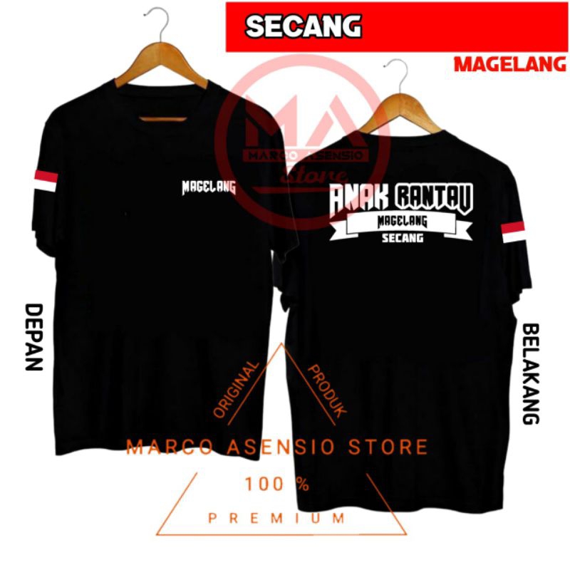 T-SHIRT KAOS HITAM PREMIUM DESAIN ANAK RANTAU MAGELANG | SECANG SRUMBUNG TEGALREJO TEMPURAN WINDUSAR