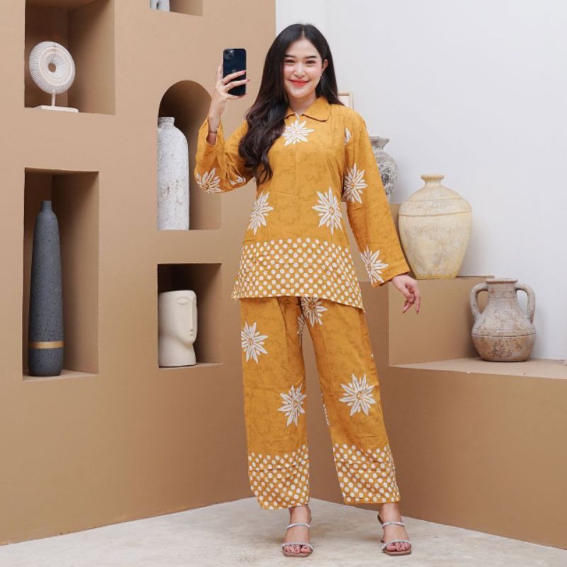 Setelan Celana Panjang Lengan Panjang Daster