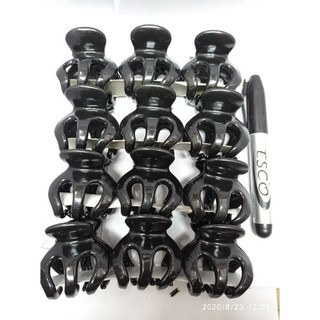 jedai hitam besar 12 pcs ukuran 5 cm jepit rambut grosir