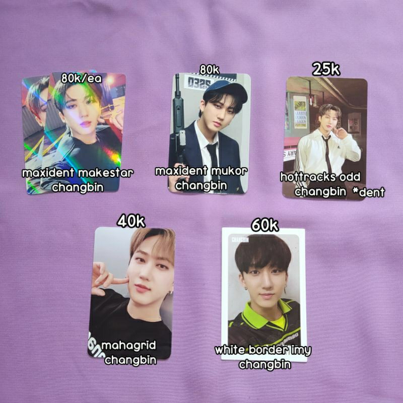 PC PHOTOCARD POB BENEFIT CHANGBIN MAKESTAR MUSIC KOREA MUKOR MAXIDENT MAHAGRID WHITE BORDER WB IAM Y