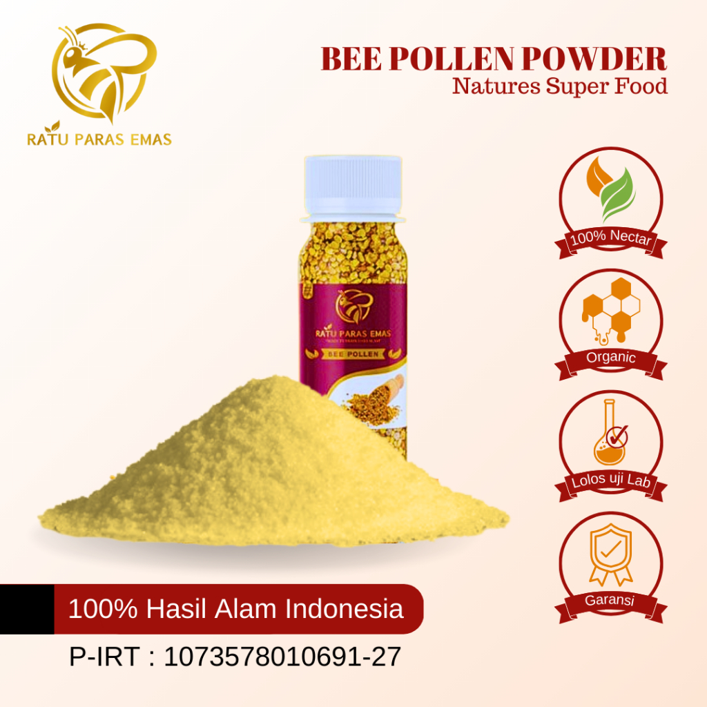 

Bee Pollen Powder - Tepung Bee Pollen - Natures Superfood - Multiflora - Ratu Paras Emas