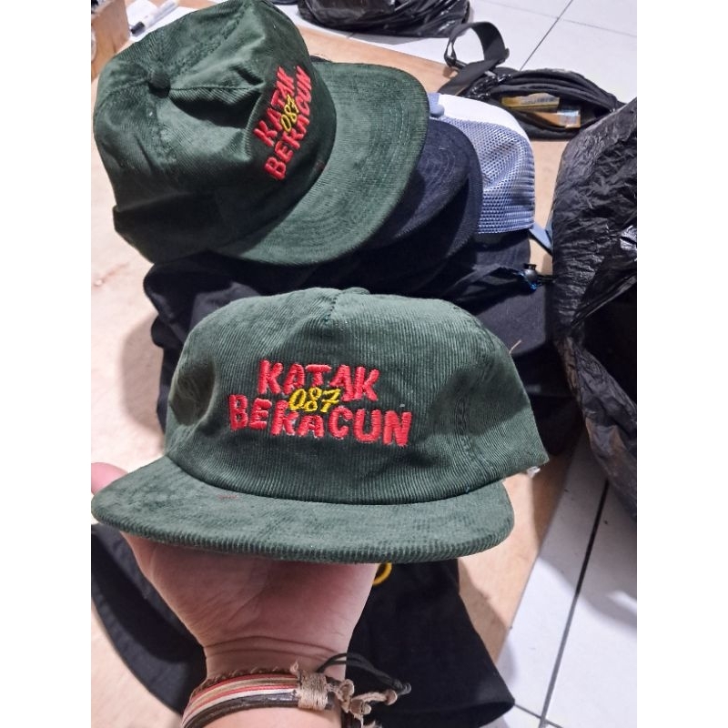 topi snapback corduroy custom bordir / corduroy custom hiphop