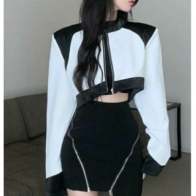 Jaket wanita model crop/ jaket wanita korean style