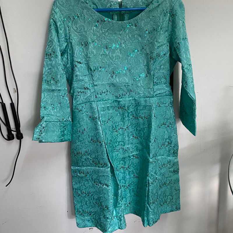preloved kebaya wanita warna biru tosca