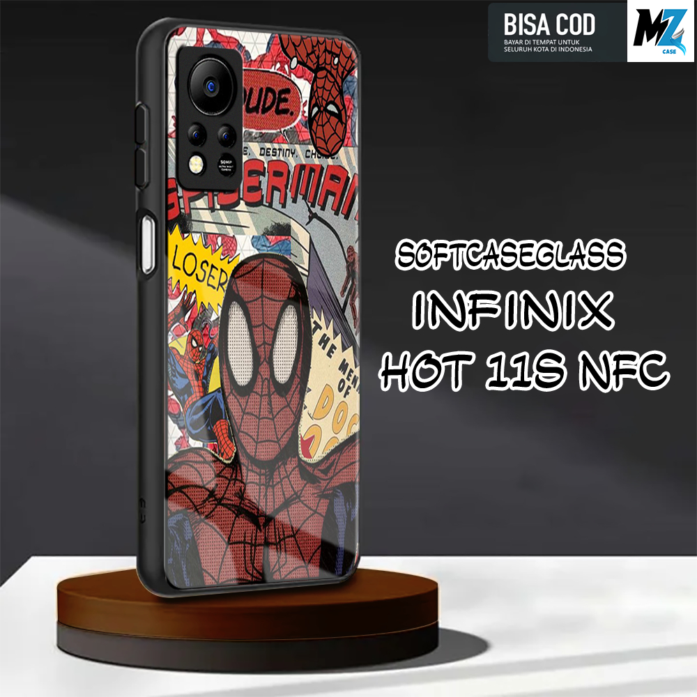 Softcase Glass Kaca [K29] Infinix Hot 11s NFC Terbaru Case Handphone Kesing Pelindung Handphone