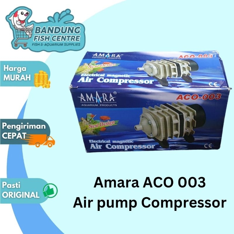 Air Pump Compressor Amara ACO 003 Mesin Gelembung Kolam Amara ACO003