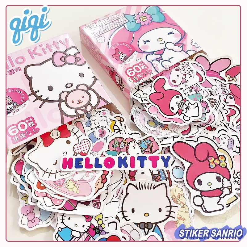 

Stiker Sanrio/Sticker Lucu Box isi 60+3 Pcs - Qiqi Treasure